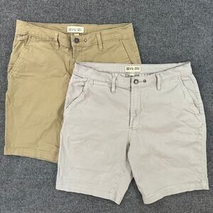 Lot of 2 Devil Dog Dungarees Chino Shorts Cotton Canvas Classic Khaki Grey 32